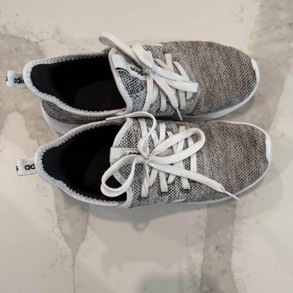 Adidas Cloudfoam Athletic Running Shoes Womens 6.5 Gray/White Lifestyle Sneakers - Picture 6 of 8